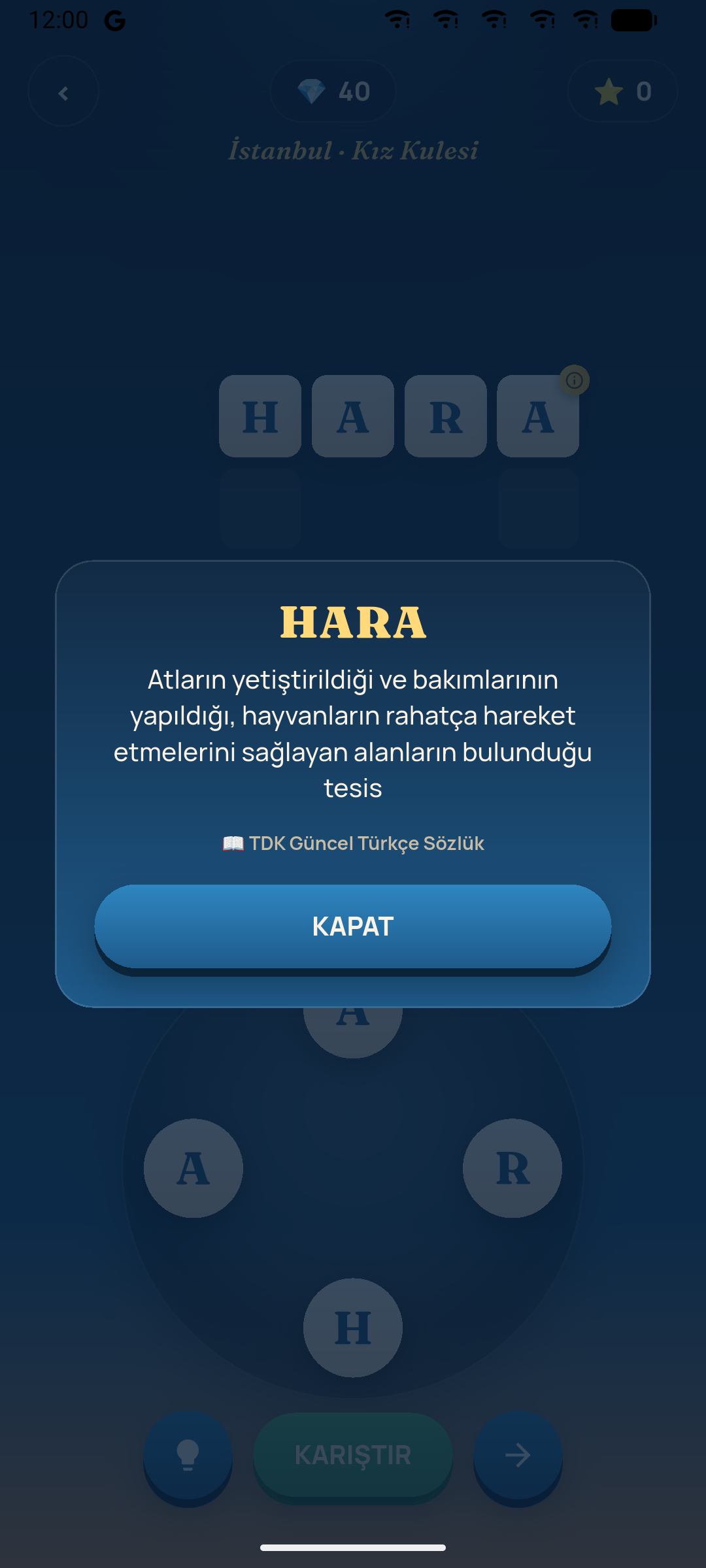 TDK anlam kartı